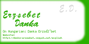 erzsebet danka business card